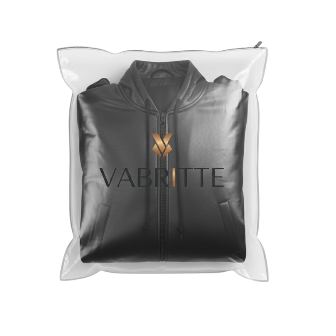 Vabritte™ Shadowline Hooded Leather Jacket