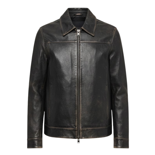 Vabritte™ Ironshade Classic Leather Jacket