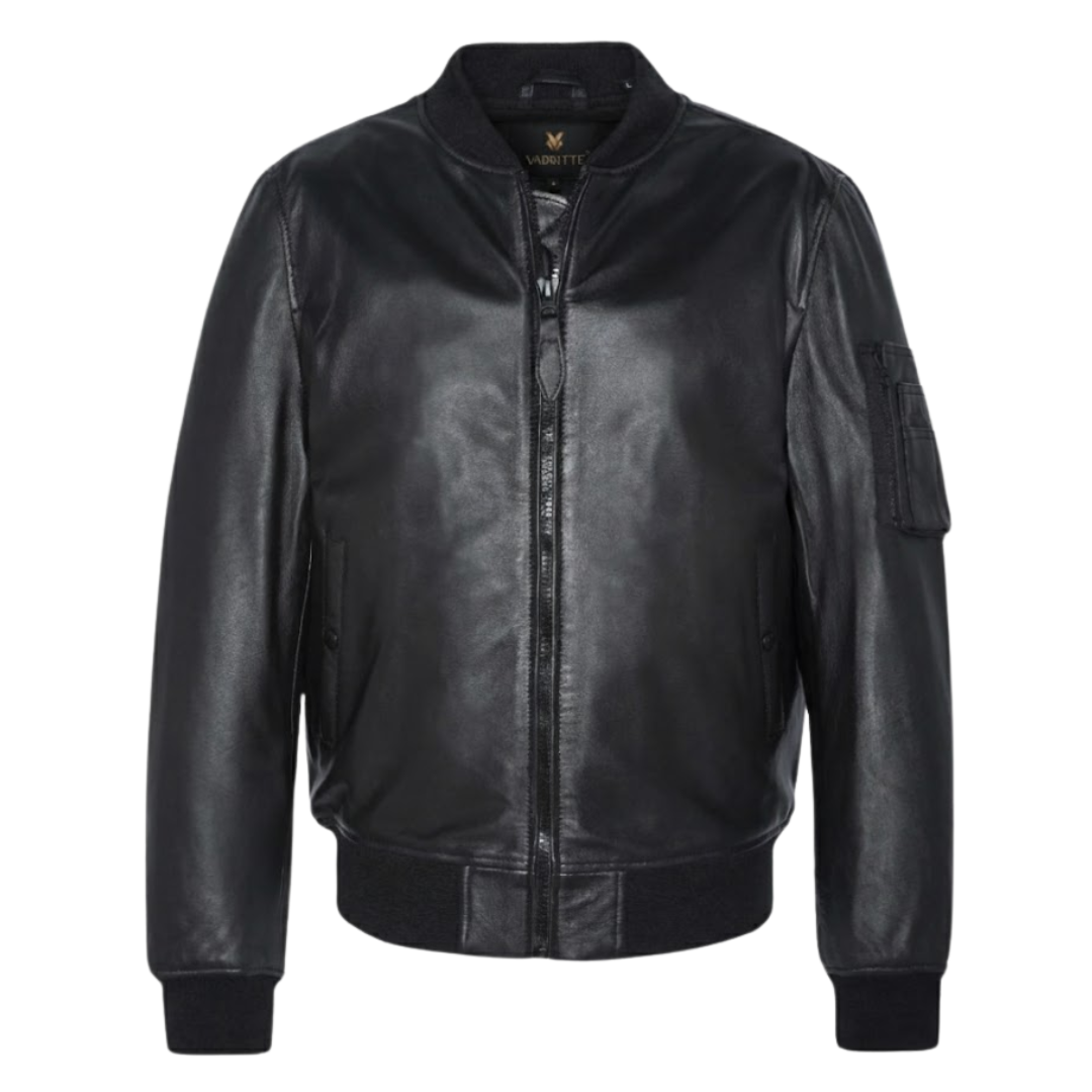 Vabritte™ Skyward Bomber Leather Jacket