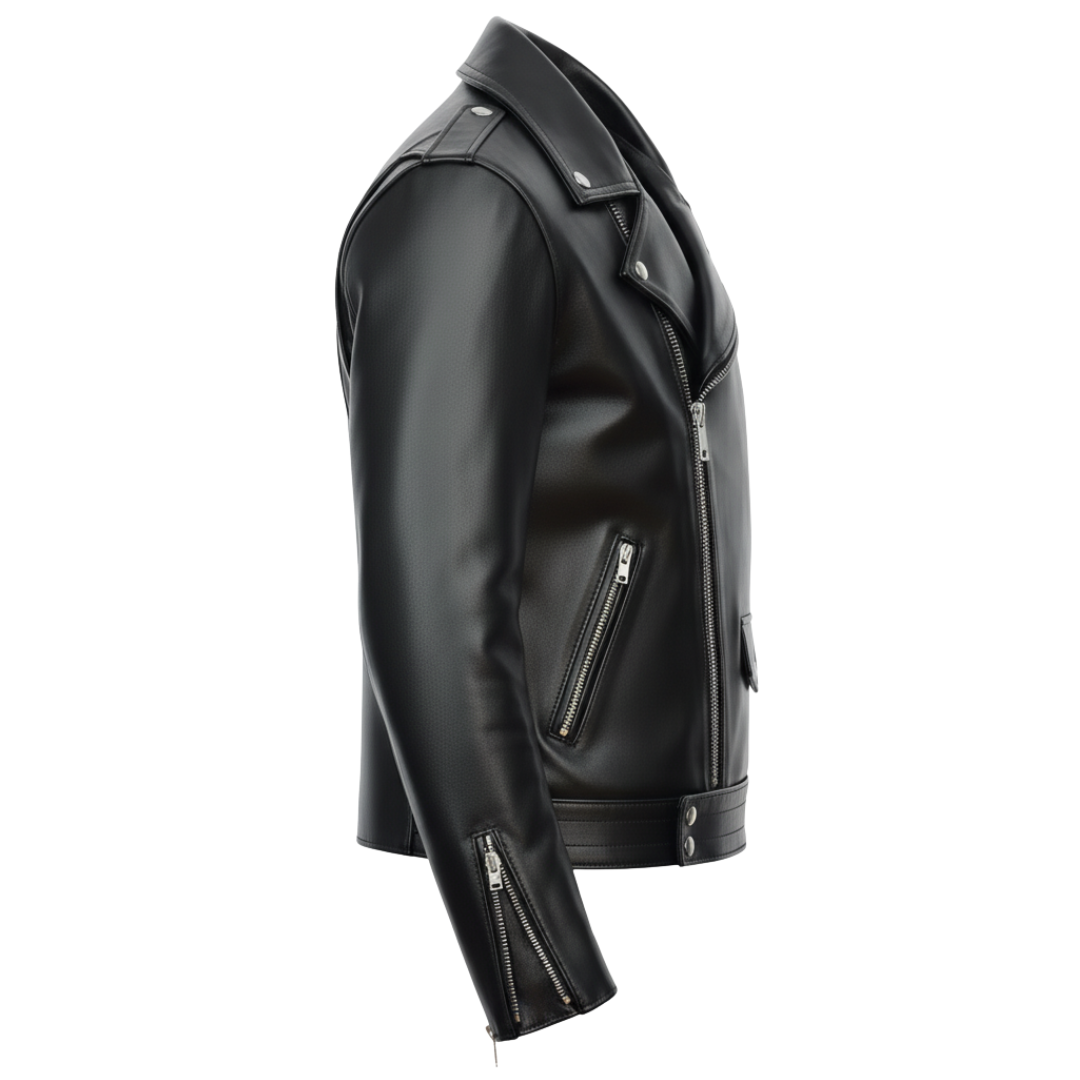Vabritte™ Ironveil Moto Leather Jacket