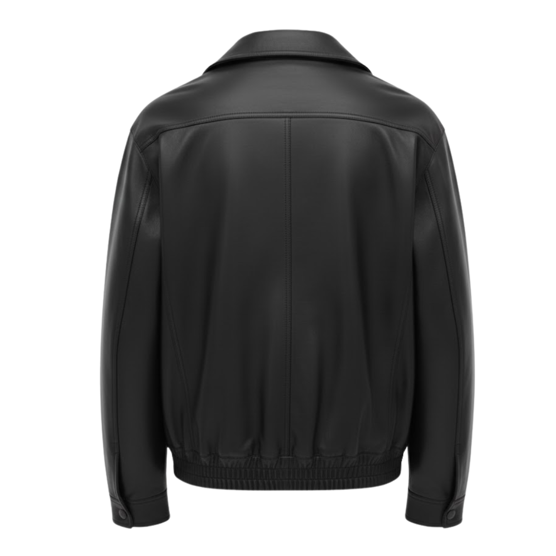Vabritte™ Driftline Utility Leather Jacket