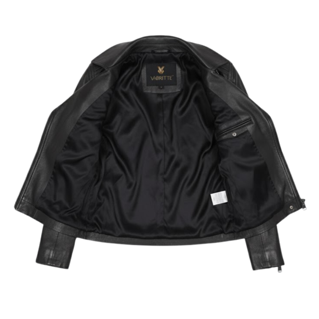 Vabritte™ Stormforge Moto Leather Jacket