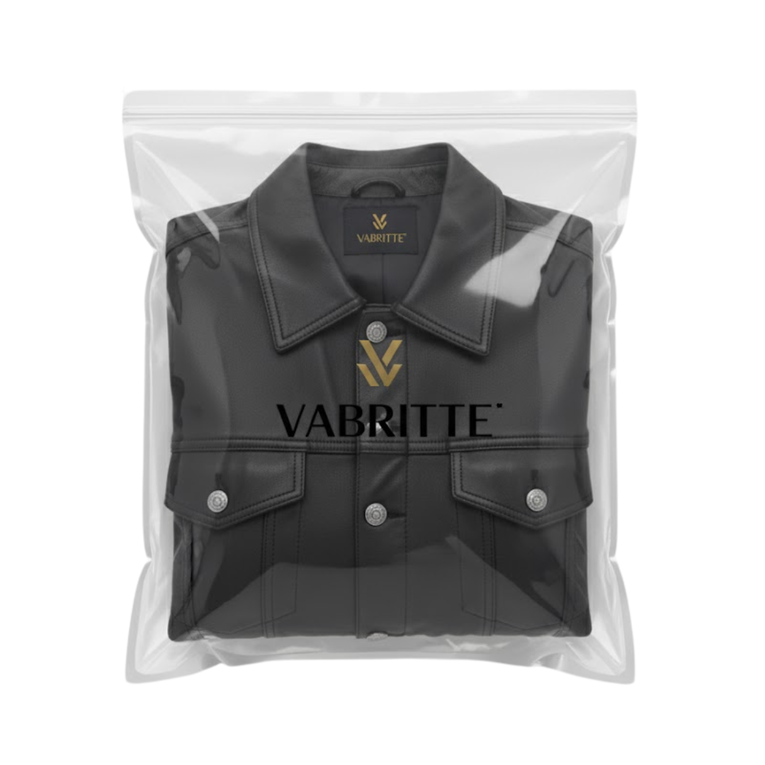 Vabritte™ Ironcrest Trucker Leather Jacket